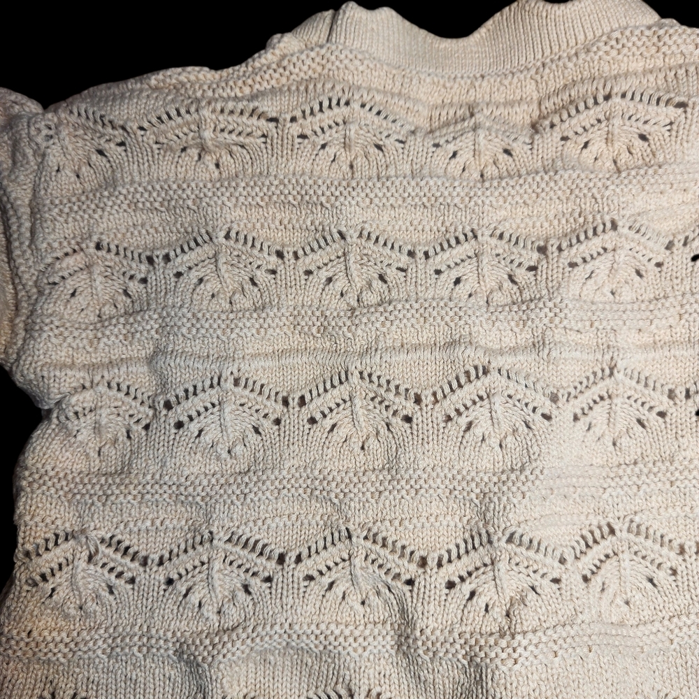 Zara Beige Knit Girls Cardigan - Picture 5 of 6